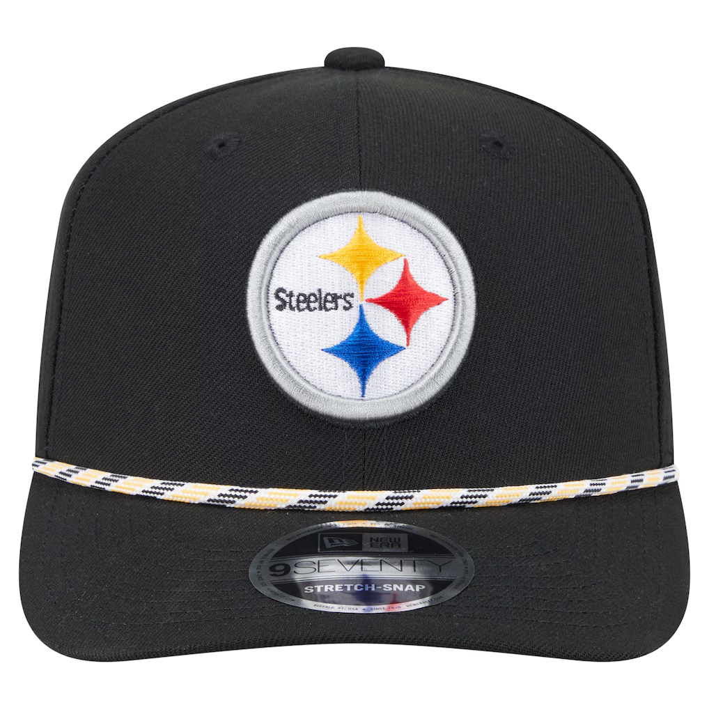 PITTSBURGH STEELERS GAMEDAY MULTI ROPE 9SEVENTY STRETCH-SNAP HAT - BLACK