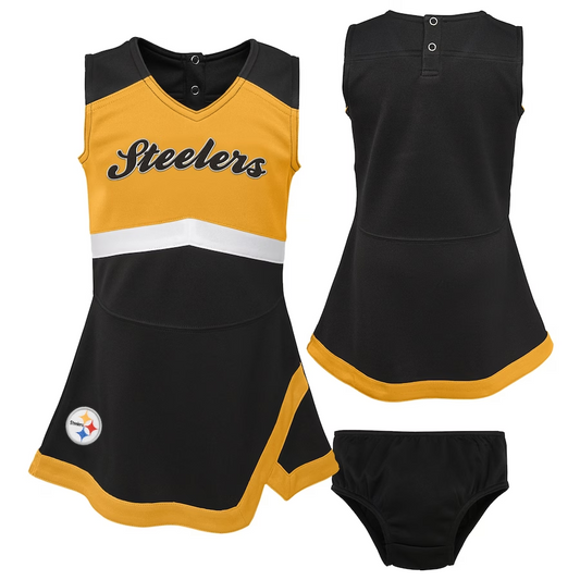 PITTSBURGH STEELERS GIRLS CHEER CAPTAIN SET WITH BLOOMERS