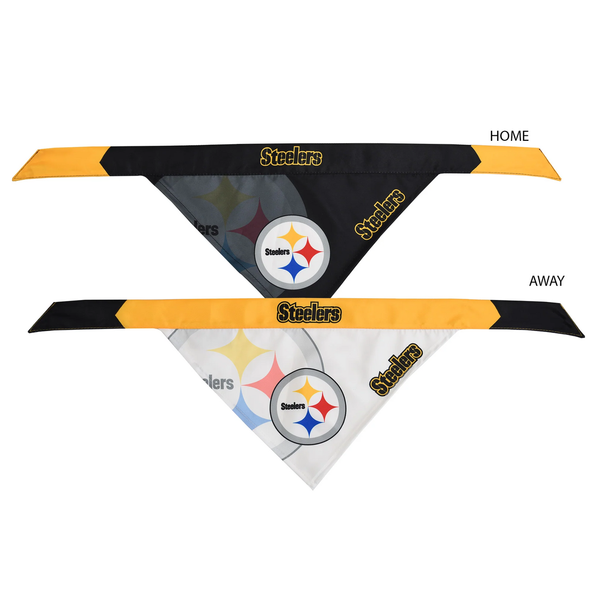 JUEGO DE BANDANA PARA MASCOTAS HOME &amp; AWAY DE LOS ACERO DE PITTSBURGH