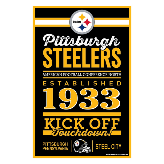 PITTSBURGH STEELERS HOME WORDAGE 11X17 CARTEL DE PARED