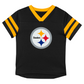 PITTSBURGH STEELERS INFANT OUTERSTUFF RED ZONE T-SHIRT & PANT SET - BLACK/GOLD