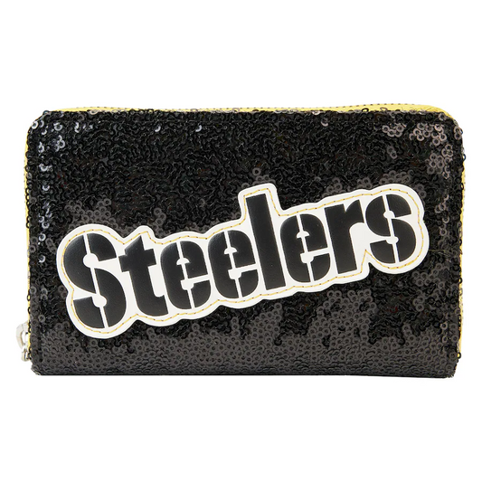 PITTSBURGH STEELERS LOUNGEFLY SEQUIN ZIP AROUND WALLET