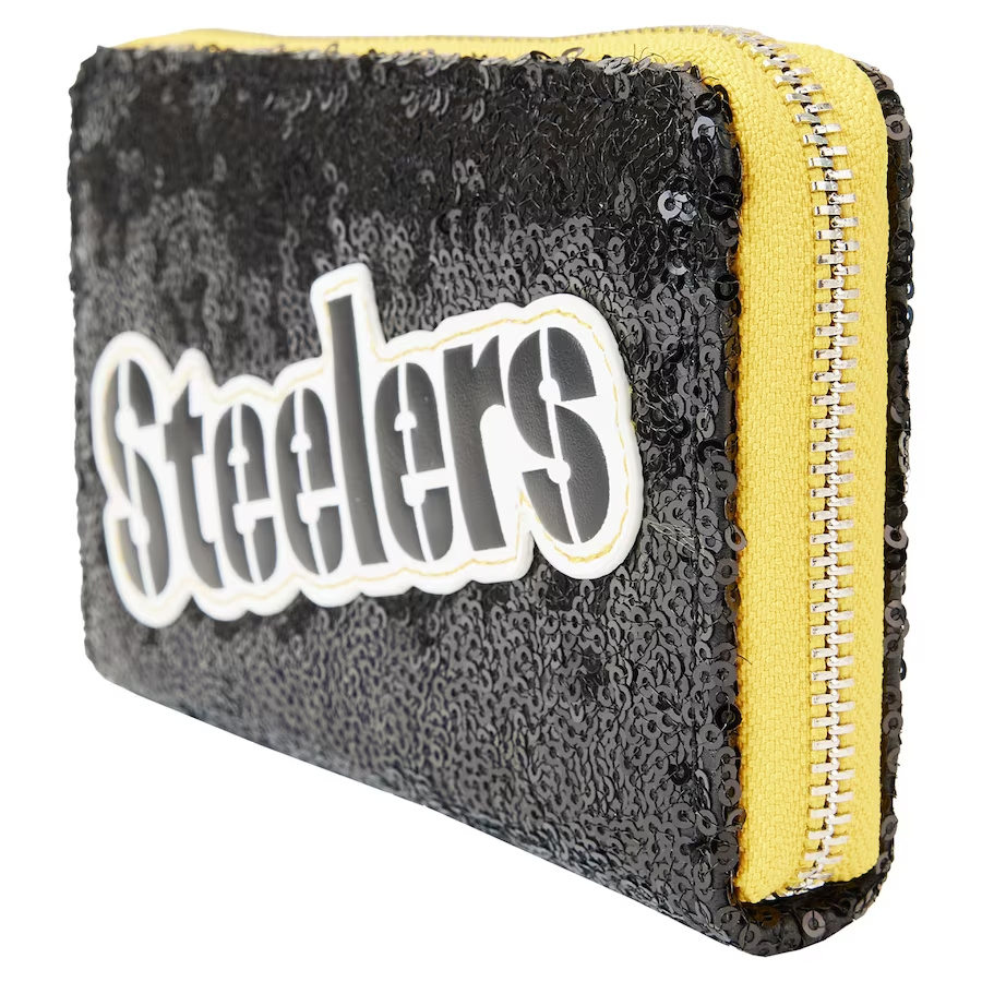 PITTSBURGH STEELERS LOUNGEFLY SEQUIN ZIP AROUND WALLET