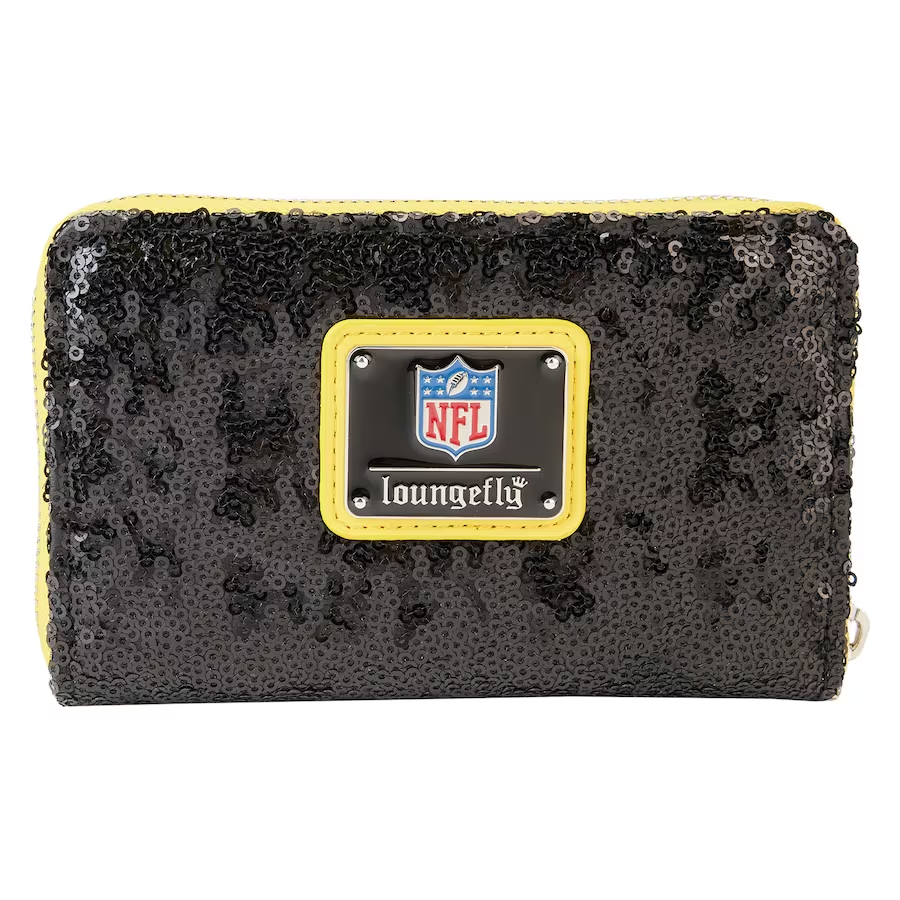 PITTSBURGH STEELERS LOUNGEFLY SEQUIN ZIP AROUND WALLET