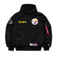 PITTSBURGH STEELERS MEN'S NEWERA X ALPHA INDUSTRIES L-2B HOODED BOMBER JACKET