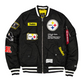 PITTSBURGH STEELERS MEN'S NEWERA X ALPHA INDUSTRIES MA-1 BOMBER JACKET - BLACK