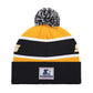 PITTSBURGH STEELERS MEN'S STARTER LEGACY CUFFED KNIT WITH POM - GOLD/BLACK