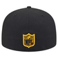 PITTSBURGH STEELERS OVERSIZED 59FIFTY FITTED HAT - BLACK