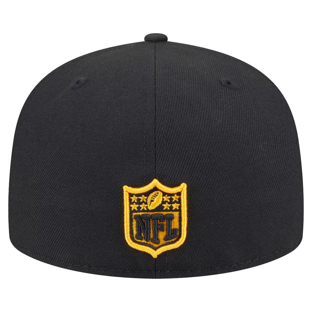 PITTSBURGH STEELERS OVERSIZED 59FIFTY FITTED HAT - BLACK