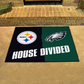 PITTSBURGH STEELERS / PHILADELPHIA EAGLES HOUSE DIVIDED 34" X 42.5" MAT