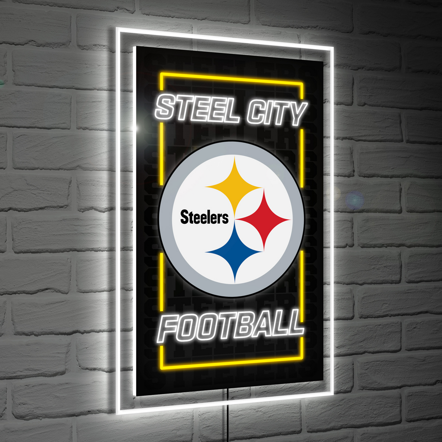 PITTSBURGH STEELERS RECTANGLE NEOLITE LED WALL DECOR