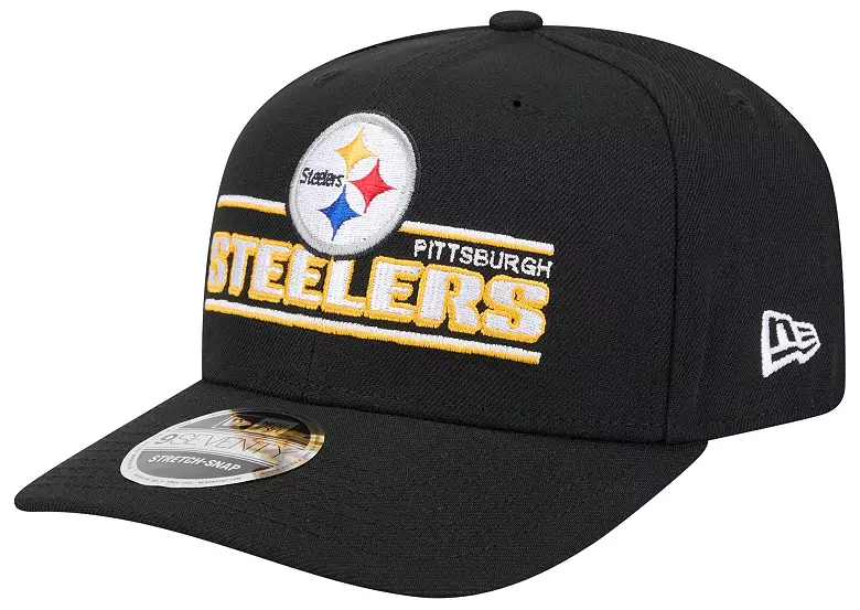 PITTSBURGH STEELERS STATED 9SEVENTY STRETCH-SNAP ADJUSTABLE HAT - BLACK