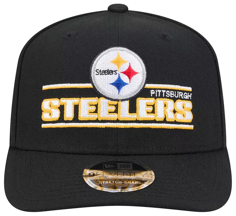 PITTSBURGH STEELERS STATED 9SEVENTY STRETCH-SNAP ADJUSTABLE HAT - BLACK