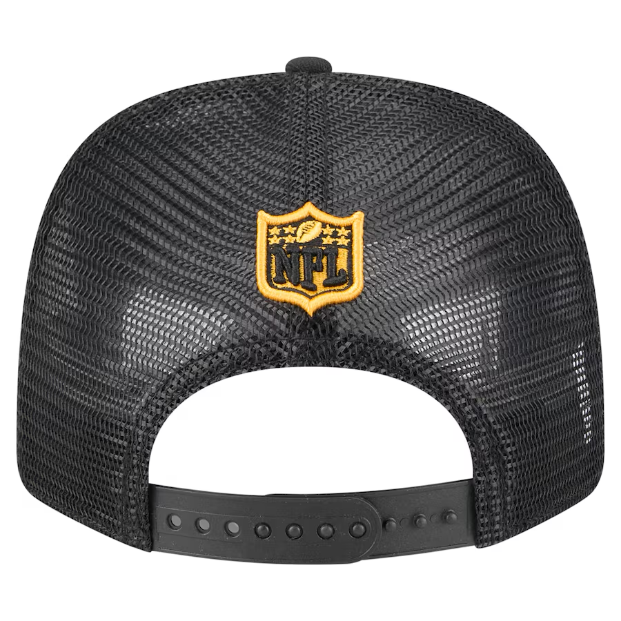 PITTSBURGH STEELERS TEAM COLLECTION 9SEVENTY STRETCH SNAP ADJUSTABLE HAT - BLACK