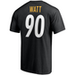 PITTSBURGH STEELERS TJ WATT MEN'S PLAYER ICON NAME & NUMBER T-SHIRT