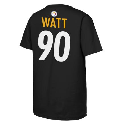 PITTSBURGH STEELERS TJ WATT YOUTH OUTERSTUFF NAME NUMBER T-SHIRT - BLACK