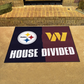 PITTSBURGH STEELERS / WASHINGTON COMMANDERS HOUSE DIVIDED 34" X 42.5" MAT
