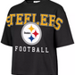 PITTSBURGH STEELERS WOMEN'S '47 BRAND OUTREACH CITY T-SHIRT - BLACK