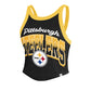 PITTSBURGH STEELERS WOMEN'S '47 BRAND SHIMMER SHADOW TANK TOP - BLACK/GOLD