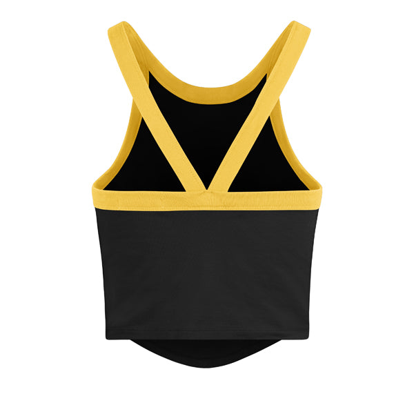 PITTSBURGH STEELERS WOMEN'S '47 BRAND SHIMMER SHADOW TANK TOP - BLACK/GOLD
