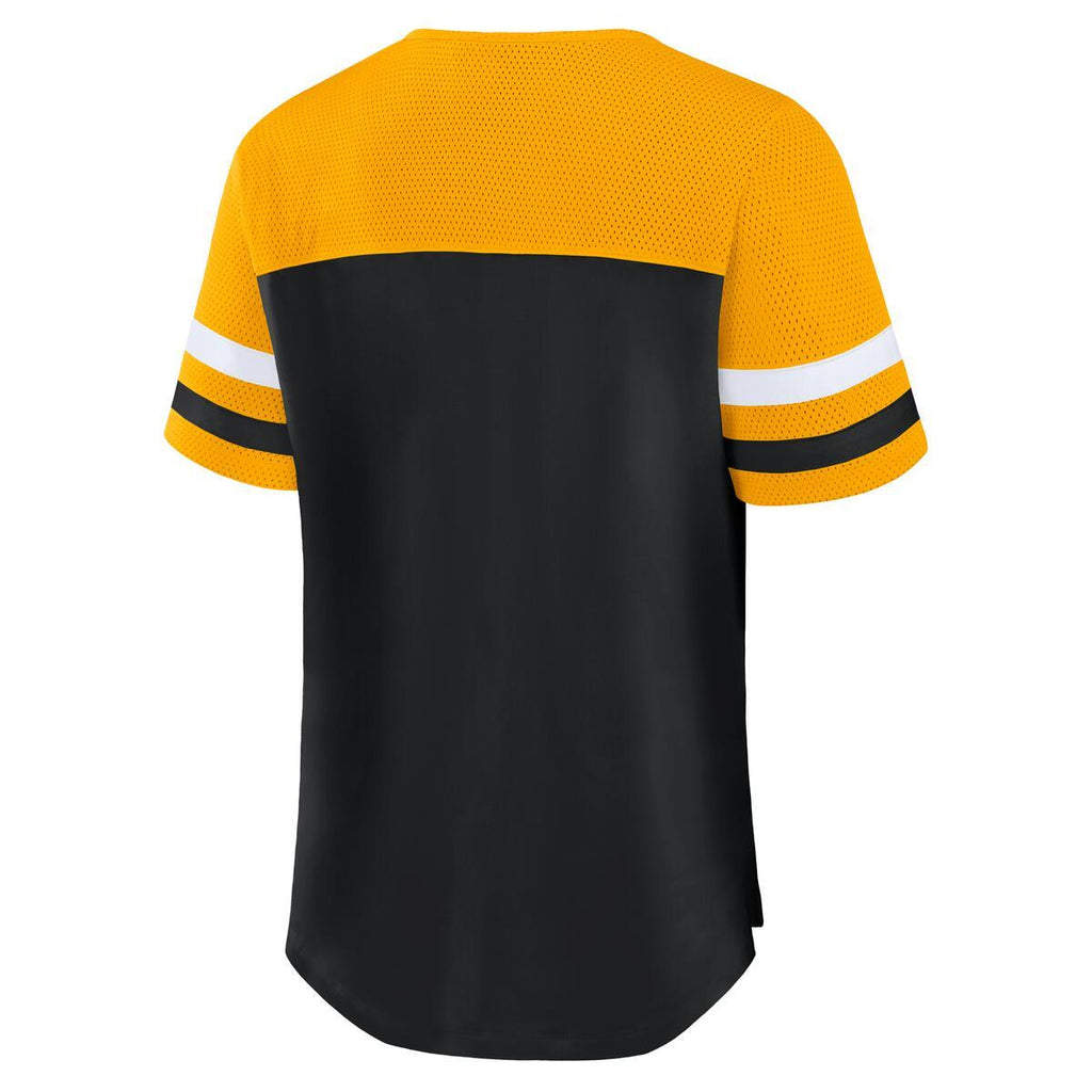 PITTSBURGH STEELERS WOMEN'S FANATICS BRANDED CURL ROUTE T-SHIRT - BLACK
