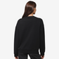 PITTSBURGH STEELERS WOMEN'S FOCO RHINESTONE LOGO OVERSIZED CREW NECK SWEATSHIRT - BLACK