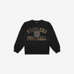 PITTSBURGH STEELERS WOMEN'S FOCO RHINESTONE LOGO OVERSIZED CREW NECK SWEATSHIRT - BLACK