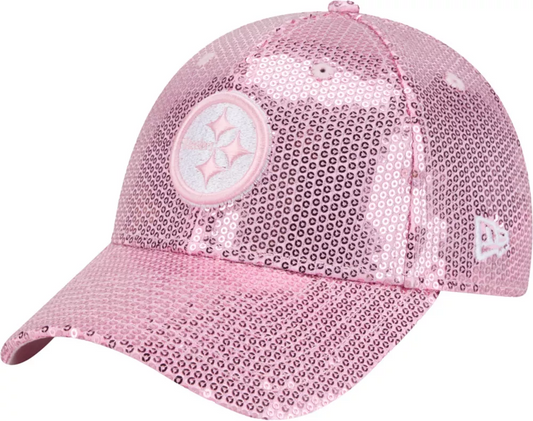 PITTSBURGH STEELERS WOMEN'S SEQUIN 9FORTY ADJUSTABLE HAT - PINK