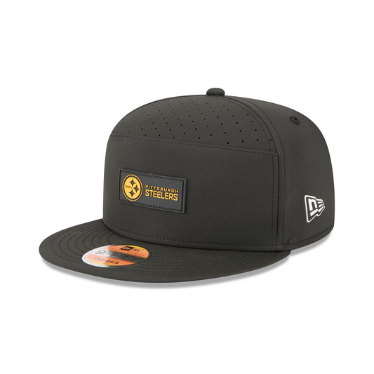 PITTSBURGH STEELERS YOUTH 2025 NFL SIDELINE 9FIFTY SPLIT SNAPBACK HAT - BLACK