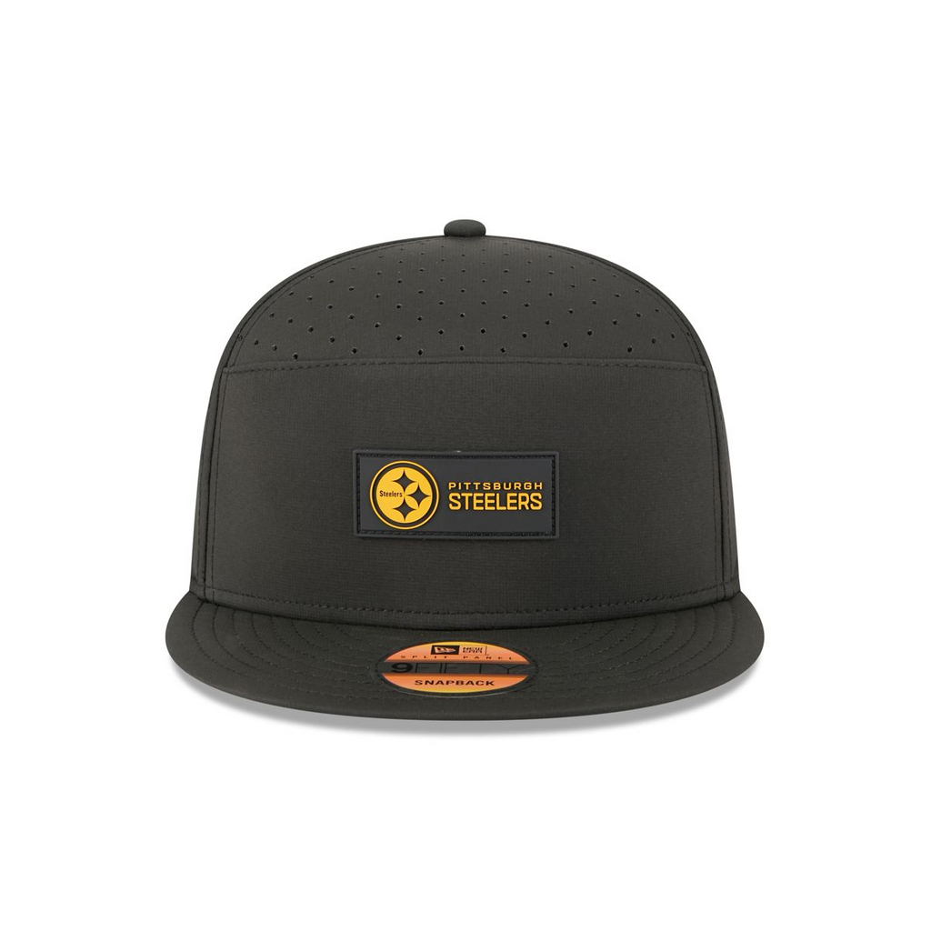 PITTSBURGH STEELERS YOUTH 2025 NFL SIDELINE 9FIFTY SPLIT SNAPBACK HAT - BLACK