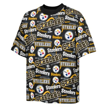 PITTSBURGH STEELERS YOUTH OUTERSTUFF SHIFT T-SHIRT - BLACK