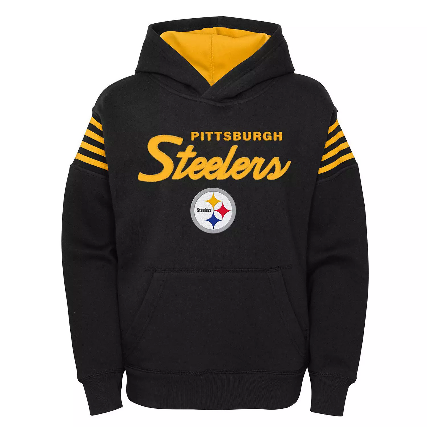 PITTSBURGH STEELERS YOUTH THE CHAMP IS HERE PULLOVER HOODED SWEATSHIRT