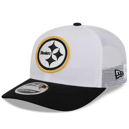 PITTSBURGHS STEELERS 2024 NFL TRAINING CAMP 9SEVENTY STRETCH SNAP TRUCKER HAT - WHITE