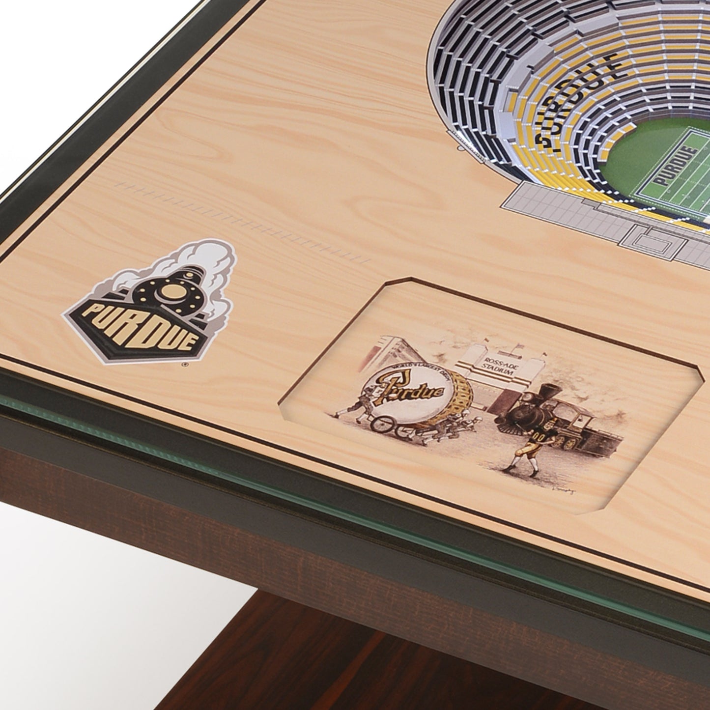 PURDUE BOILERMAKERS 25 LAYER 3D STADIUM LIGHTED END TABLE - FOOTBALL