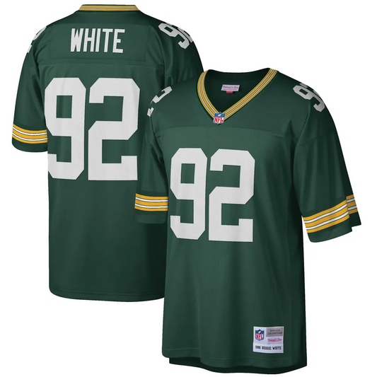 CAMISETA PREMIER MITCHELL &amp; NESS PARA HOMBRE REGGIE WHITE GREEN BAY PACKERS