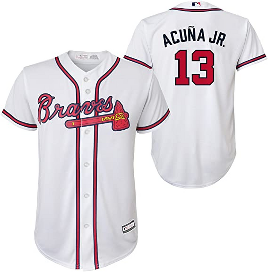 JERSEY RONALD ACUNA KIDS REPLICA ATLANTA BRAVES-BLANCO