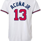 RONALD ACUNA YOUTH REPLICA ATLANTA BRAVES JERSEY - WHITE