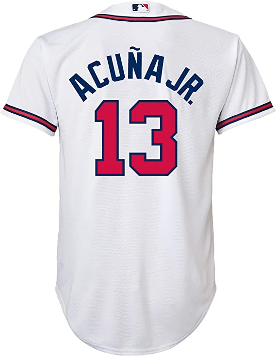 RONALD ACUNA JUVENIL REPLICA JERSEY ATLANTA BRAVES-BLANCO