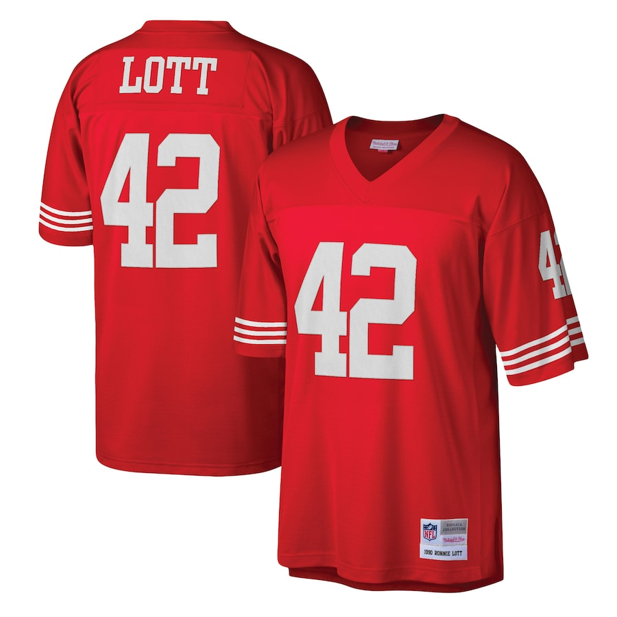 RONNIE LOTT SAN FRANCISCO 49ERS MEN'S 1990 MITCHELL & NESS PREMIER JERSEY - HOME
