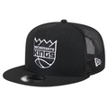 SACRAMENTO KINGS EVERGREEN TRUCKER 9FIFTY SNAPBACK HAT - BLACK/WHITE