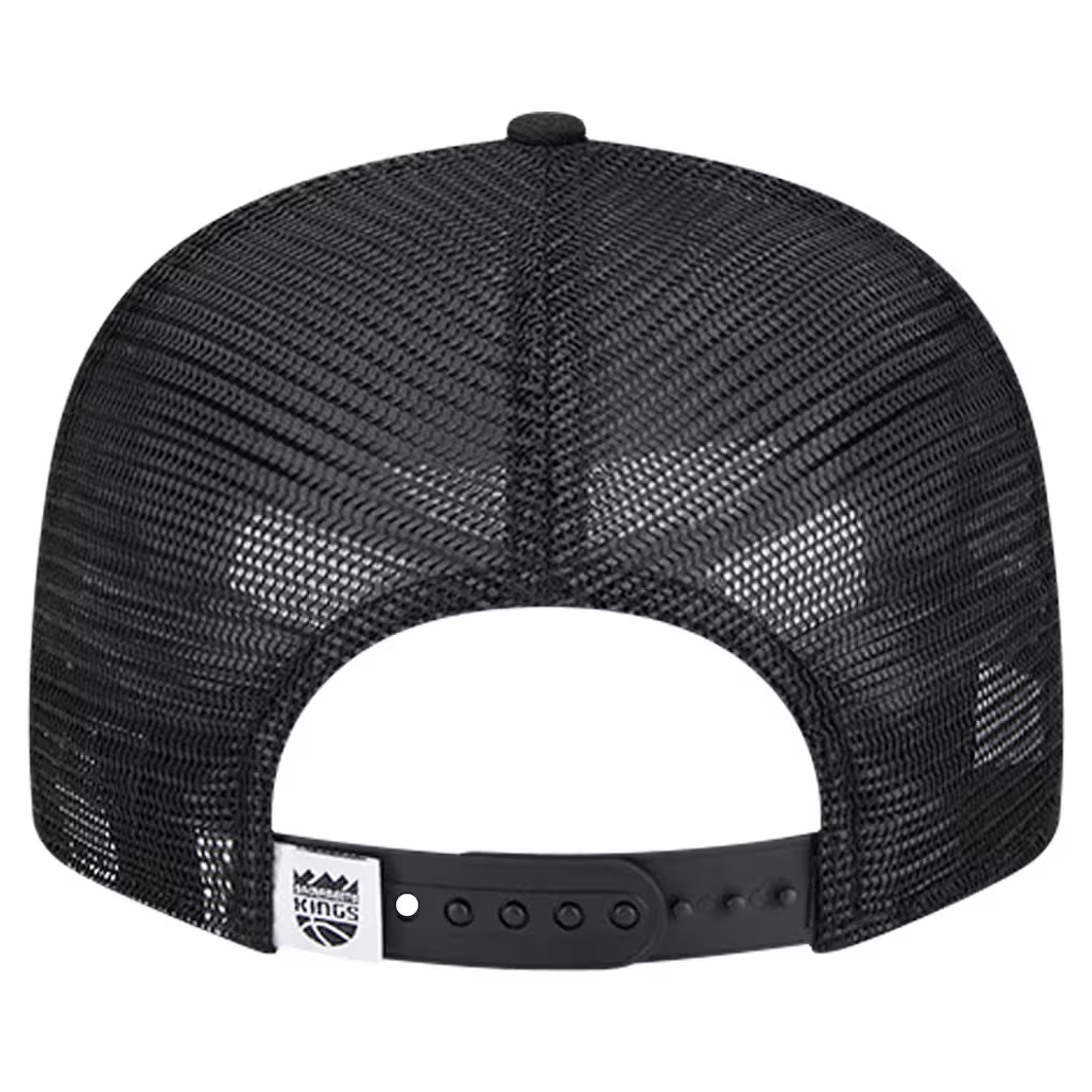SACRAMENTO KINGS EVERGREEN TRUCKER 9FIFTY SNAPBACK HAT - BLACK/WHITE