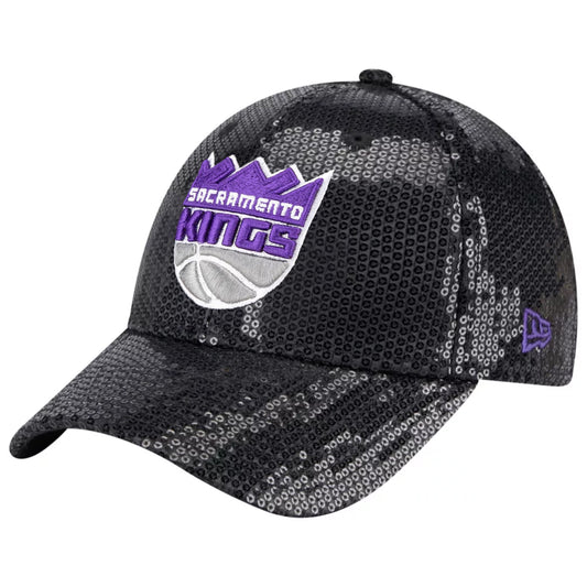 SACRAMENTO KINGS WOMEN'S SEQUIN 9FORTY ADJUSTABLE HAT - BLACK