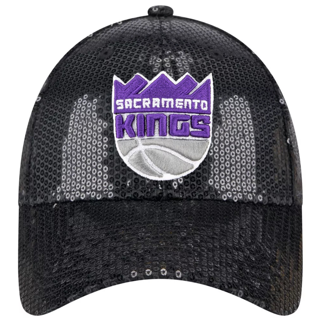 SACRAMENTO KINGS WOMEN'S SEQUIN 9FORTY ADJUSTABLE HAT - BLACK