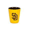 SAN DIEGO PADRES 2 OZ. TEAM SHOT GLASS - YELLOW