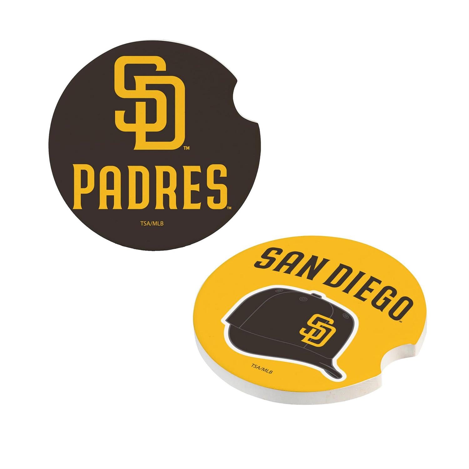 SAN DIEGO PADRES 2-PIECE CAR COASTER SET