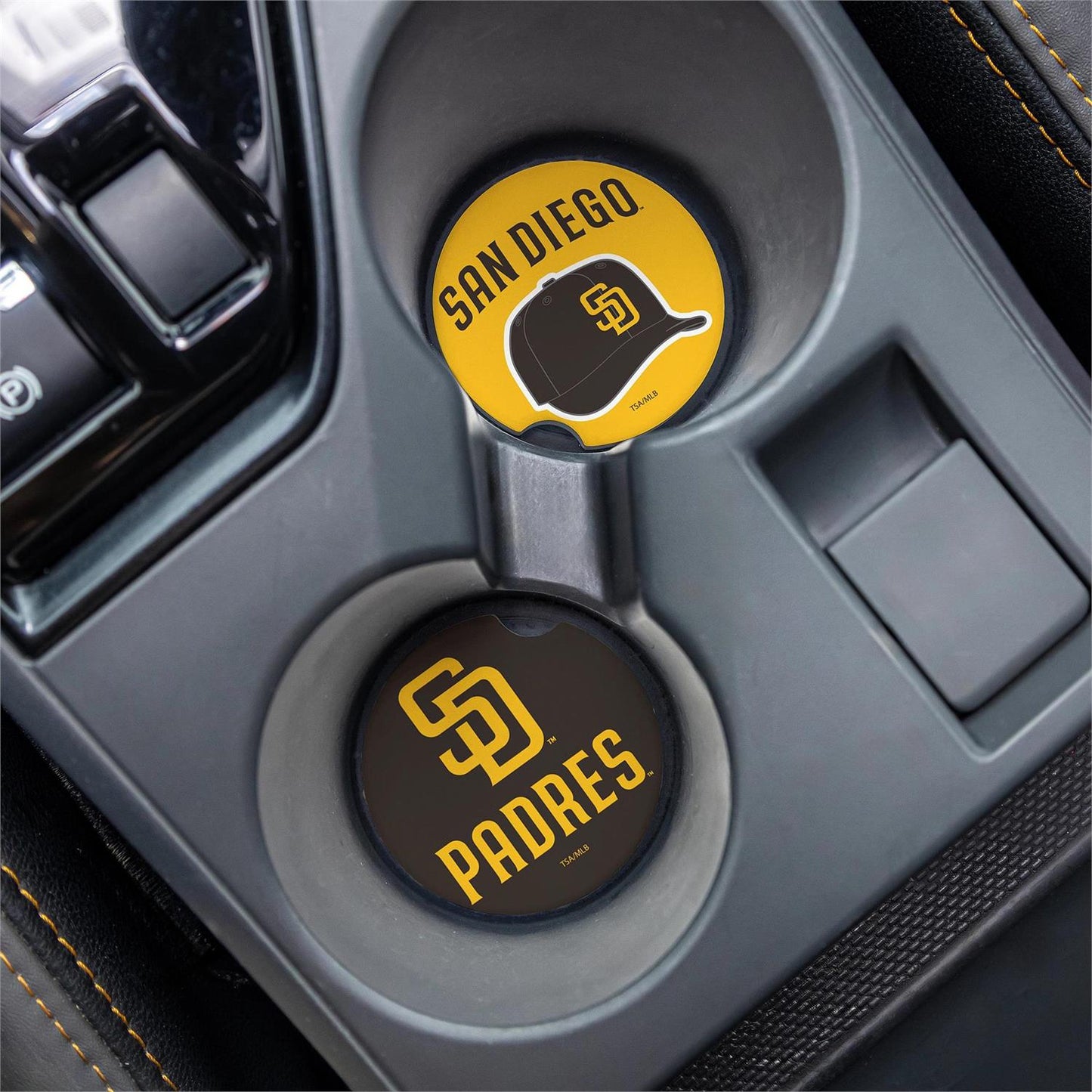 SAN DIEGO PADRES 2-PIECE CAR COASTER SET