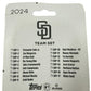 SAN DIEGO PADRES 2024 TOPPS TEAM SET