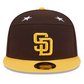SAN DIEGO PADRES 2025 MLB ALL-STAR GAME 9FIFTY SPLIT PANEL SNAPBACK HAT -BROWN/GOLD
