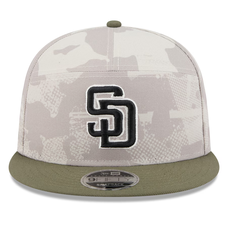 SAN DIEGO PADRES 2025 MLB ARMED FORCES 9FIFTY SNAPBACK HAT - STONE/OLIVE
