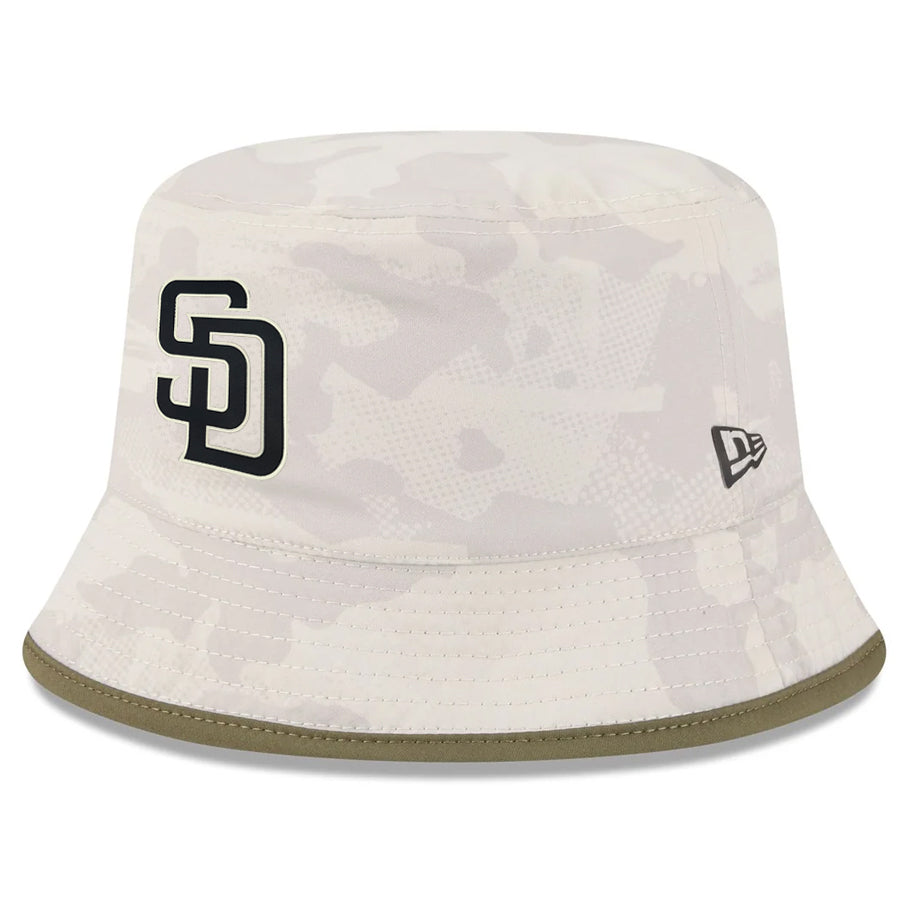 SAN DIEGO PADRES 2025 MLB ARMED FORCES BUCKET HAT - STONE
